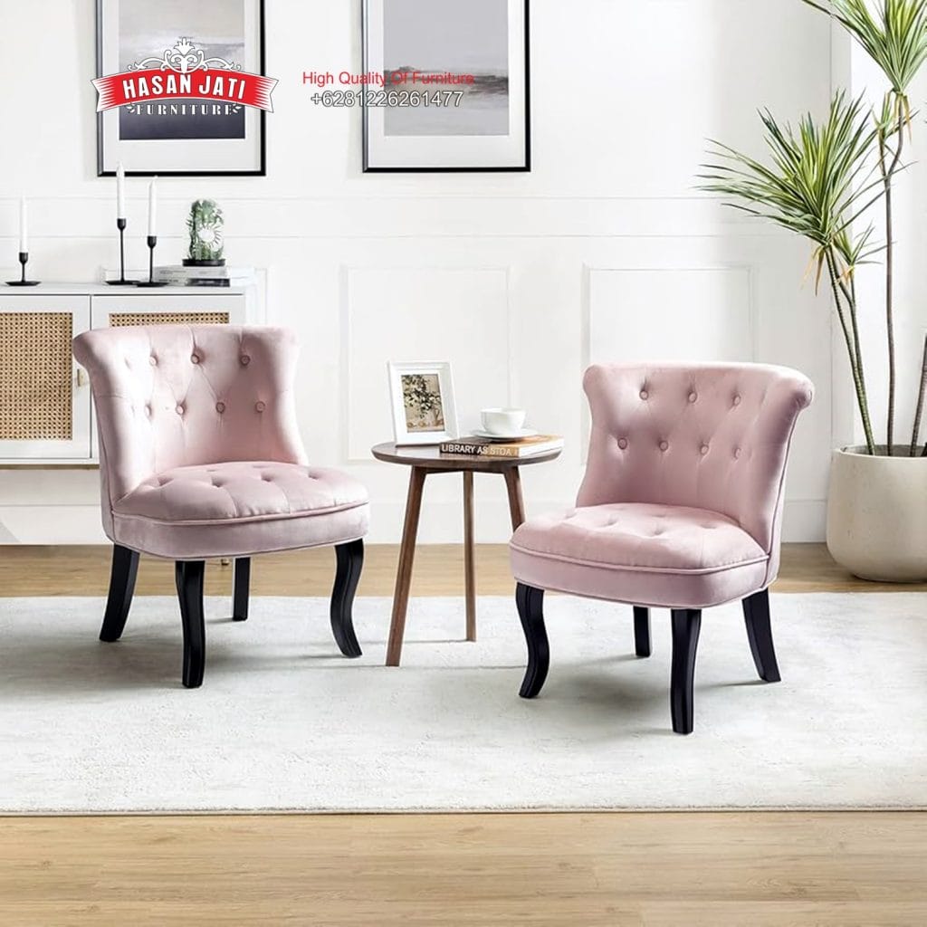 Set Kursi Aksen Modern Tanpa Lengan