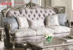 Sofa Panjang 3 Dudukan Warna Silver Grey Set Sofa Klasik Mewah
