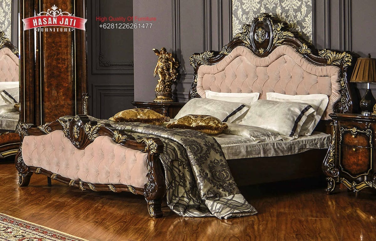Bedroom Set Tempat Tidur Classic Jati, Set Kamar Tidur Mewah