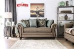 Sofa Sedang 2 Dudukan Klasik Modern Jati Warna Dark Taupe