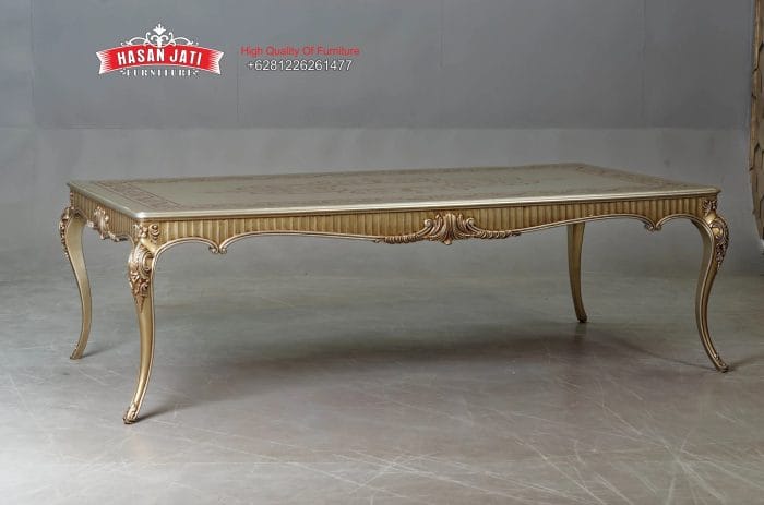 Detail Kaki Meja Melengkung Cabriole Prancis Kayu Mahoni Solid