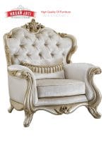 Desain Kursi Ukiran Mewah Set Sofa Champagne