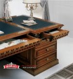 Detail Laci Meja Kantor Jati Luxury Caesar Knocking System