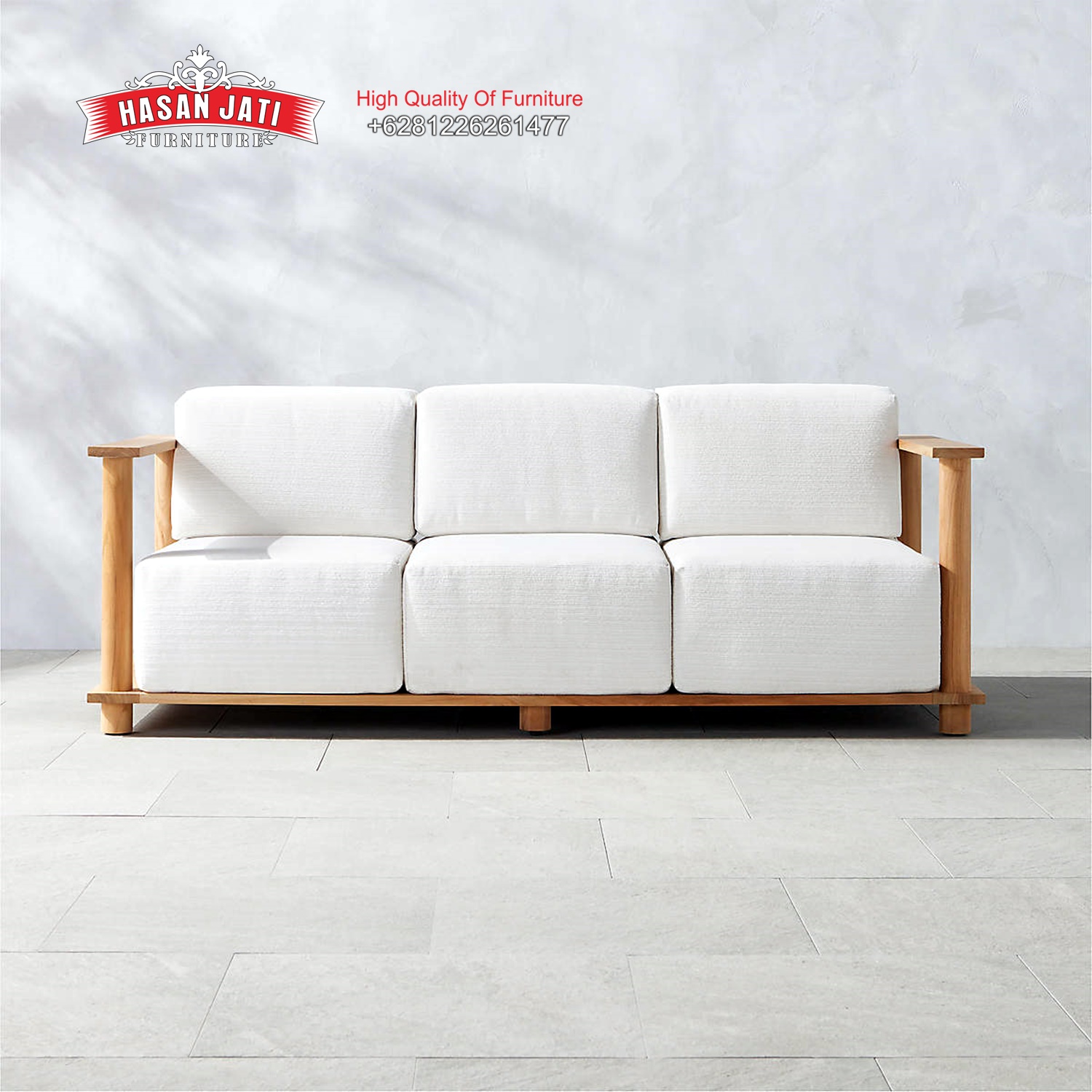 PINET Sofa Lounge Outdoor Kayu Jati Jepara
