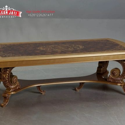 Detail Kaki Meja Gulung Scrolled Pedestal Kayu Mahoni Solid Giacomo