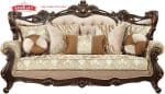 Sofa Panjang 3 Dudukan Kayu Jati Victoria Style Mewah