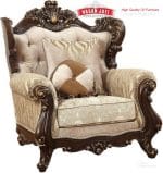 Kursi Single Jati Mewah Victoria Style Set Sofa Tamu