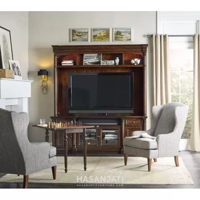 Meja Bufet TV Kayu Jati Leesburg