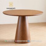 Detail Kaki Meja Pedestal Kerucut Terpancung Corong Masif Kayu Jati Solid