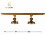 Detail Kaki Meja Pedestal Ganda Pilar Raksasa Kayu Jati Solid Ukir Emas