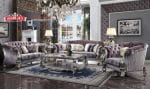 Set Sofa Tamu Klasik Mewah Versailles Gaya Eropa Ukiran Platinum