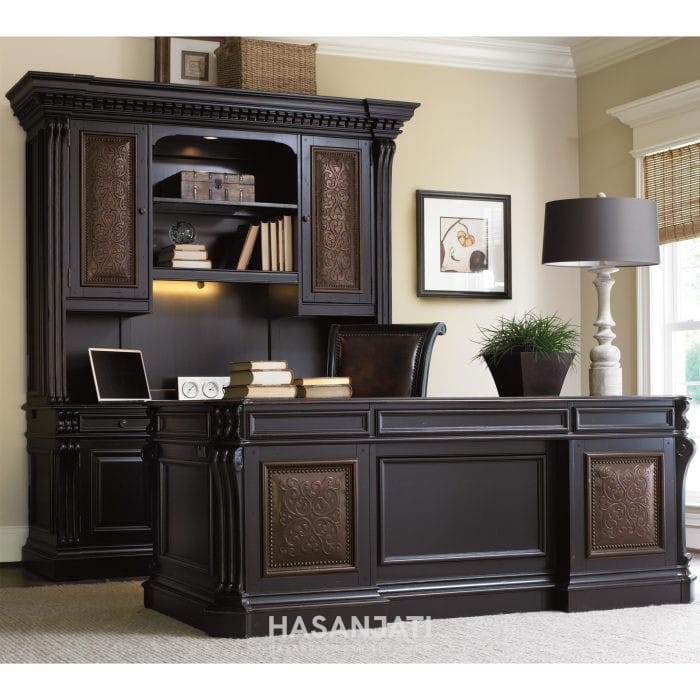 Meja Direktur Kerja Kantor Pedestal Klasik