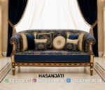 Sofa Sedang 2 Dudukan Klasik Ukiran Gold Leaf Mewah