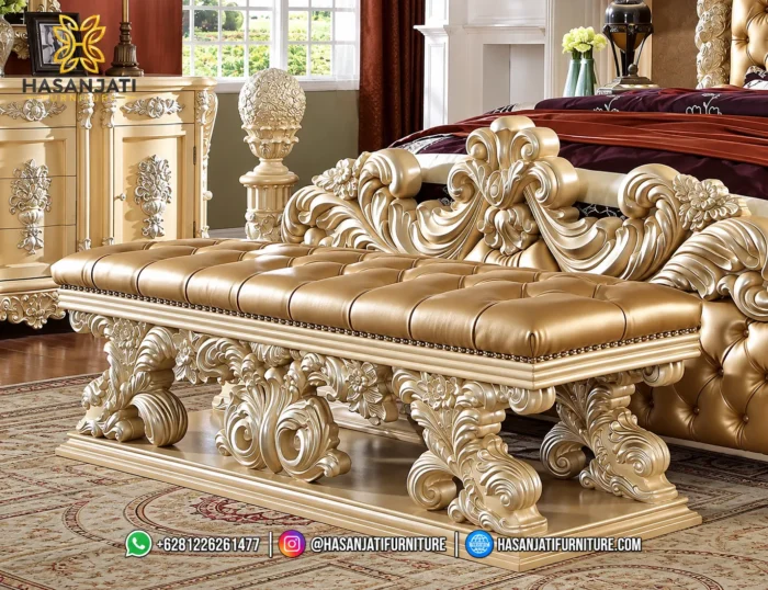 Set Kamar Tidur Rowena Luxury Gold Jepara - Gambar 3