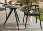 Detail Kaki Pedestal Meja Bulat Bistro Kayu Jati Solid
