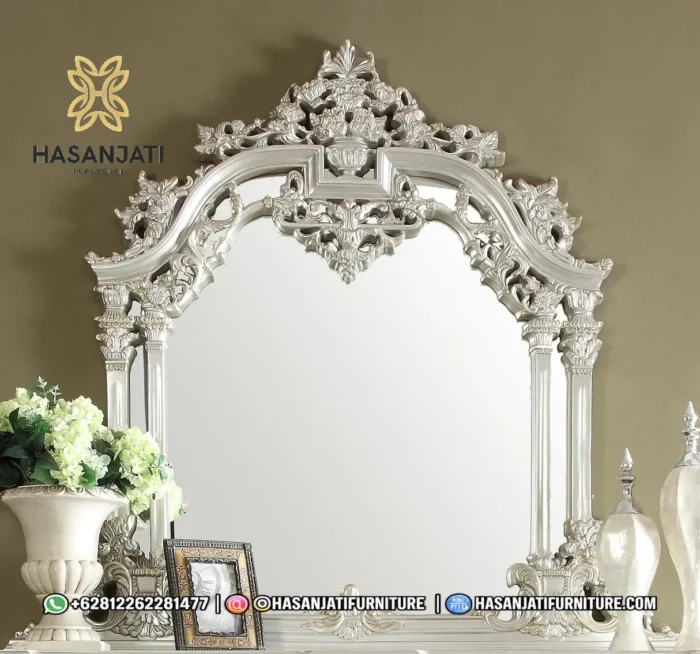 Set Meja Konsol Mewah Kallista Metallic Silver Jepara - Gambar 3