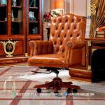 Kursi Kantor Direktur Mewah Hidrolik Putar Kulit Donatello Chair