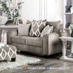 Sofa Sedang Minimalis Mewah 2 Seater Grey Jepara
