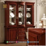 Lemari Hias Jati Treviso 3 Pintu Kaca - Gambar 3