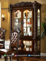 Lemari Hias Jati Mewah 2 Pintu Vendome - Gambar 2
