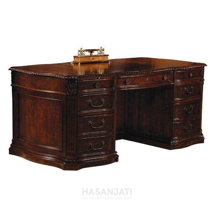 Meja Kantor Boss Direktur Klasik Mewah