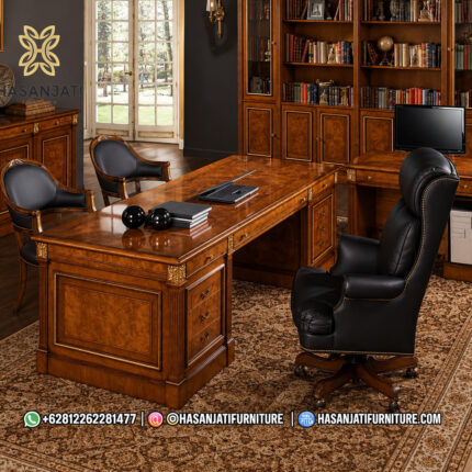Meja Direktur Mewah Banyak Laci Arsip Alpuch President Desk