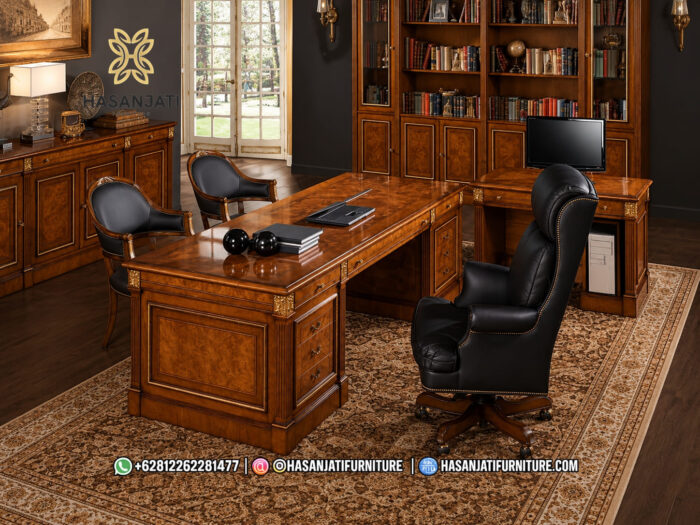 Meja Direktur Mewah Banyak Laci Arsip Alpuch President Desk