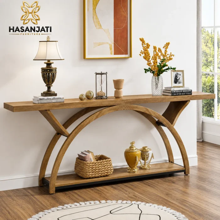 Meja Konsol Jati Fnova Farmhouse - Gambar 4