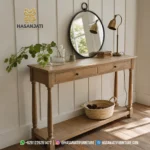 Meja Konsol Austin Jati Dua Laci Minimalis - Gambar 2