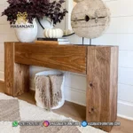 Meja Konsol Jati Solid Block Rustic - Gambar 3
