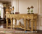 Set Meja Konsol Mewah Bernadette Antique Gold Jepara - Gambar 3