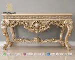 Set Meja Konsol Mewah Prosecco Champagne Gold Ukiran Jepara - Gambar 3