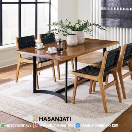 Detail Kaki Meja Besi Model Kotak Dengan Palang Penghubung Bawah Melengkung