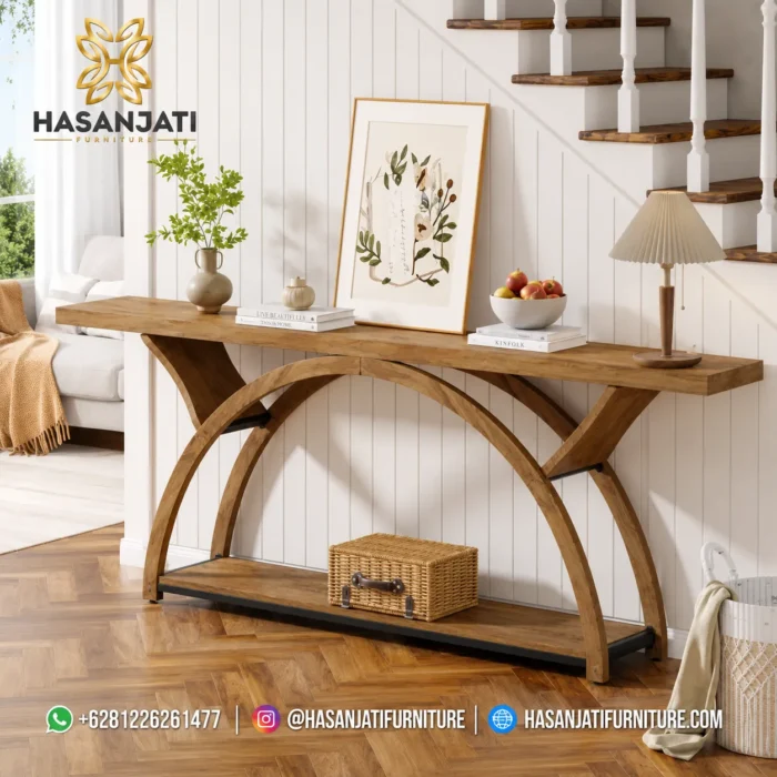 Meja Konsol Jati Fnova Farmhouse - Gambar 2