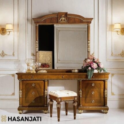 Meja Rias Jati Classic Dressing Table Dengan Ukiran Jepara