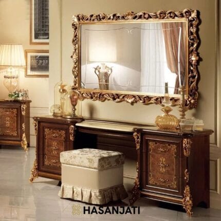 Meja rias klasik jati Jepara dressing table mewah ukiran