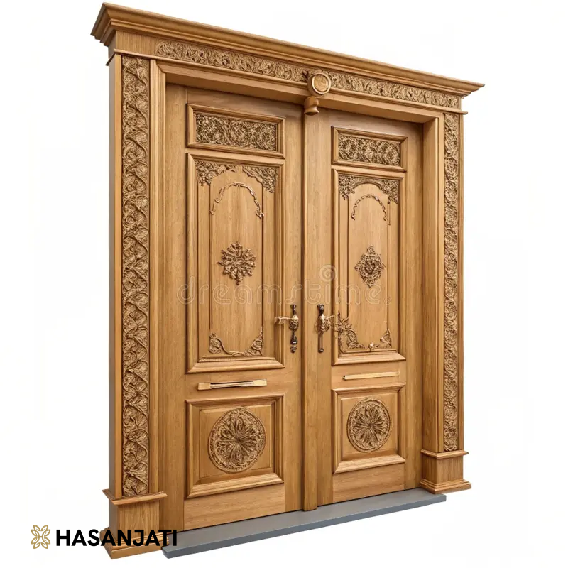 Pintu Rumah Utama Ukiran Jepara Model Terbaru Kayu Jati