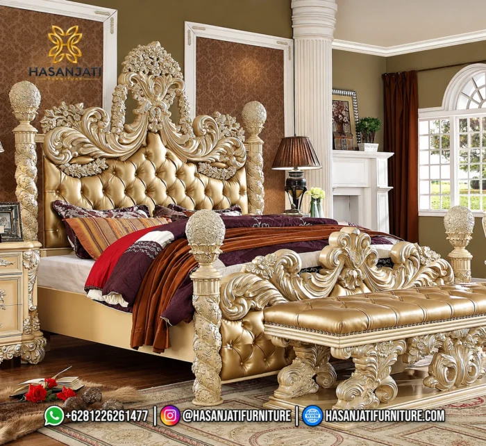 Set Kamar Tidur Rowena Luxury Gold Jepara - Gambar 2