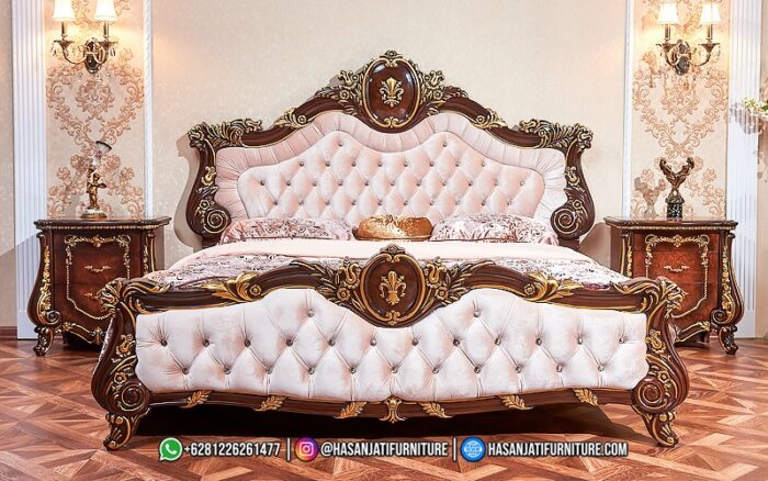 Set Kamar Tidur Jati Montreal Walnut Luxury - Gambar 2