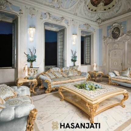 sofa tamu mewah ukiran jepara full set