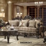 Set Sofa Tamu Mewah Victorian Full Ukiran Klasik Elegan - Gambar 2