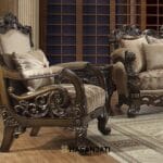 Sofa tamu mewah victorian single ruang tamu luxury