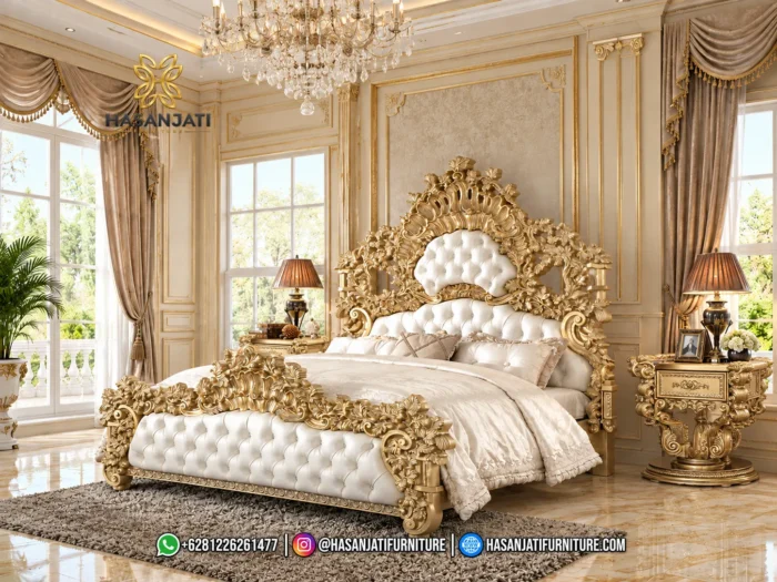 Set Kamar Tidur Bernadette Palace Gold - Gambar 3