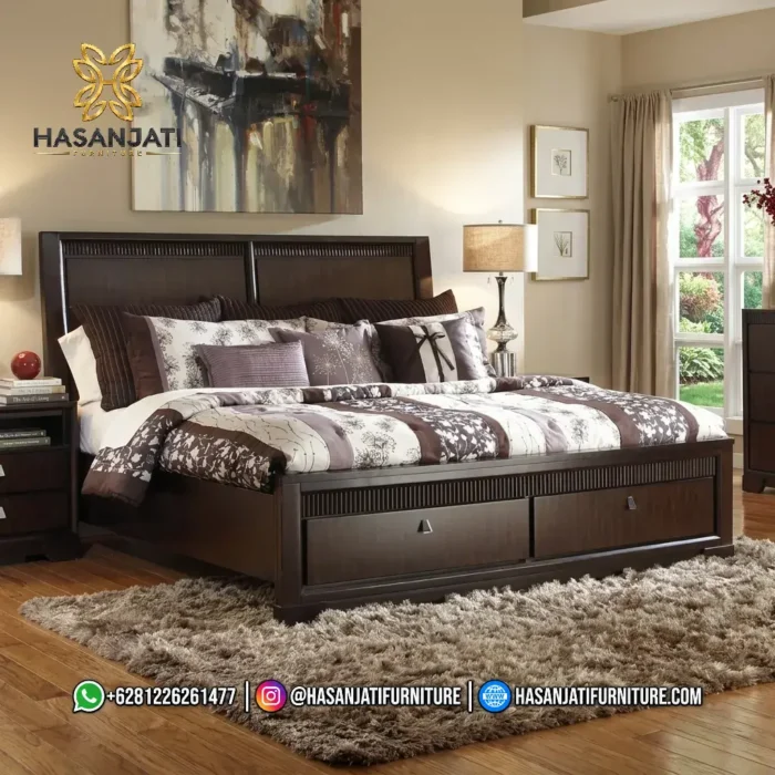 Set Kamar Tidur Jati Marxmir Modern Luxury - Gambar 2